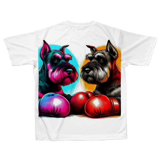 ファイティングシュナ（2匹）Tシャツ白